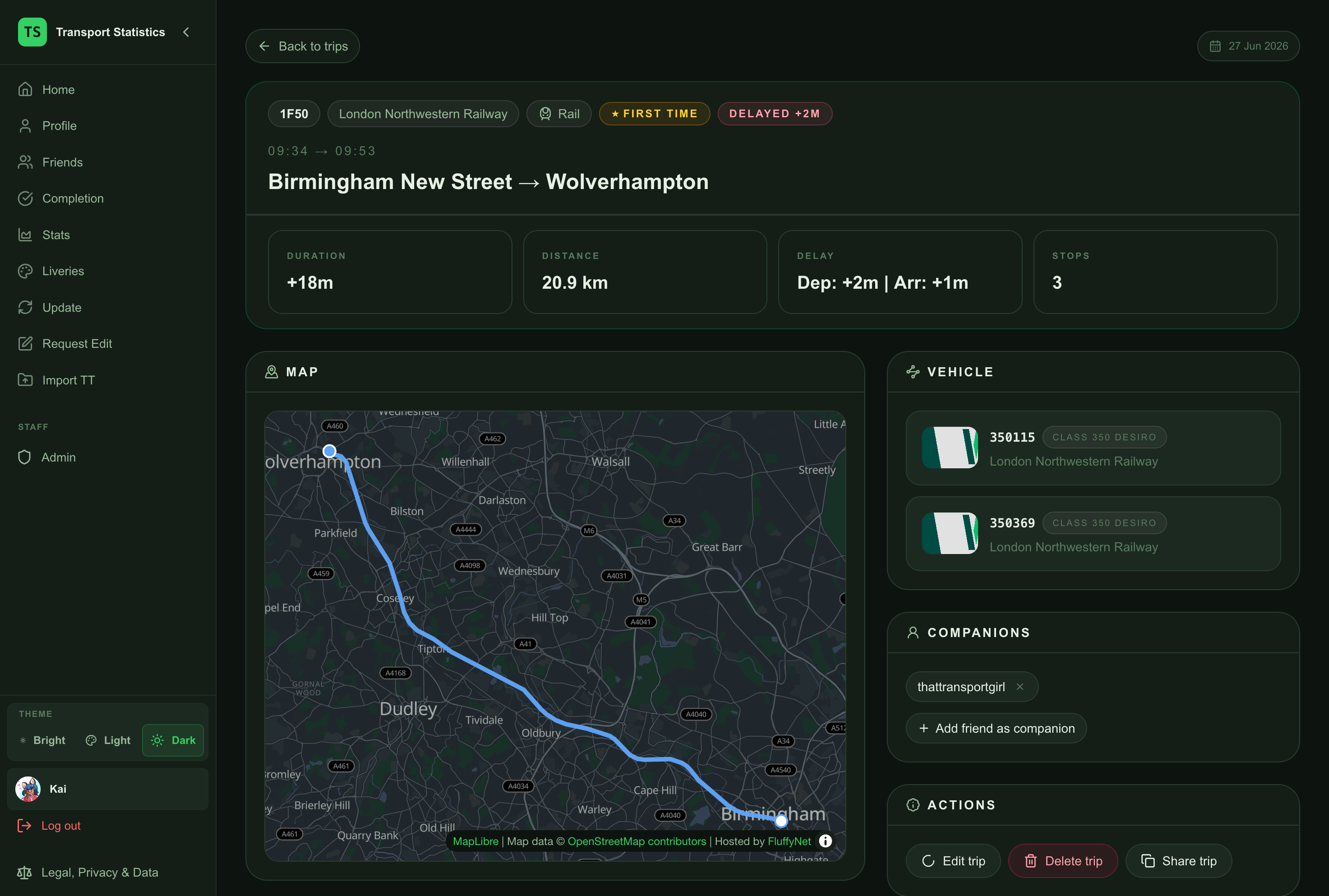 Trip details